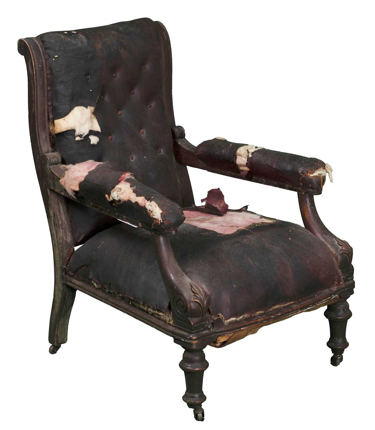 Lot 18 - Admiral Beatty's Leather Armchair, 19th Century